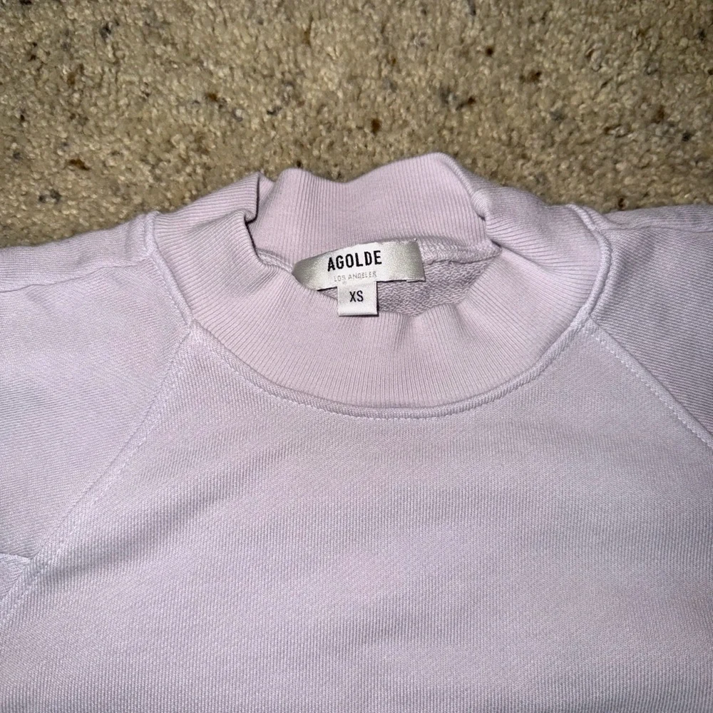 AGOLDE BOXING EXAGGERATED‎ WAISTBAND SHORTS JELLYBEAN and SWEATSHIRT SET - Picture 3 of 5